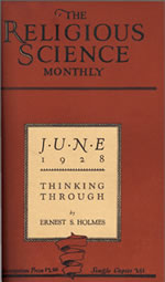 Science of Mind Magazine Cover for June, 1928.