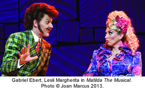 Gabriel Ebert and Lesli Margherita in Matilda The Musical.