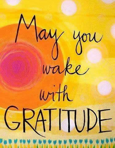 May you wake with Gratitude.