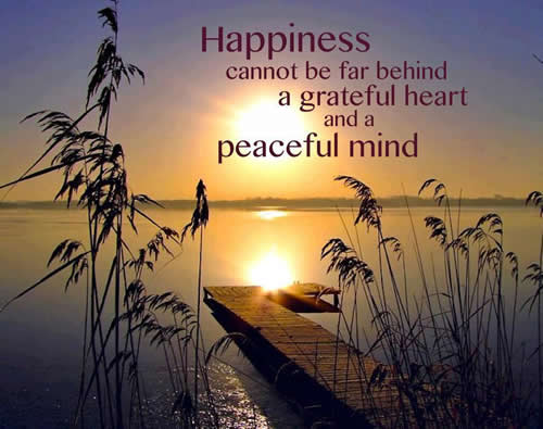 Happiness is a Peacefu mindl