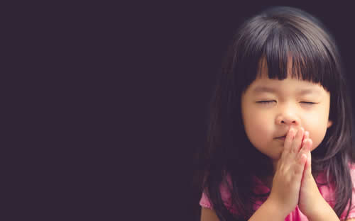 Little Girl Praying.