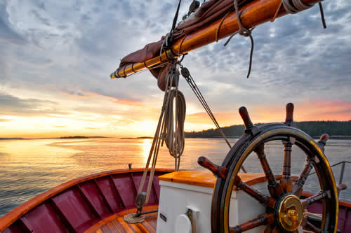 Sailboat at sun set