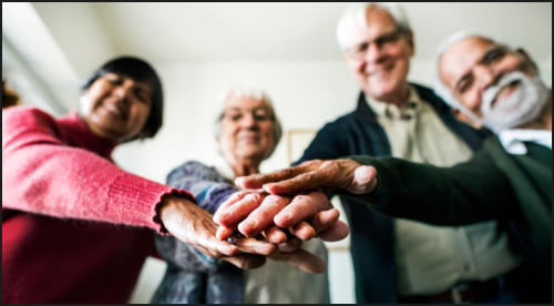 Group of retired people