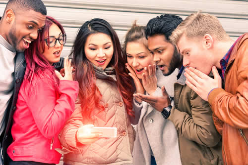 Group looking surprised