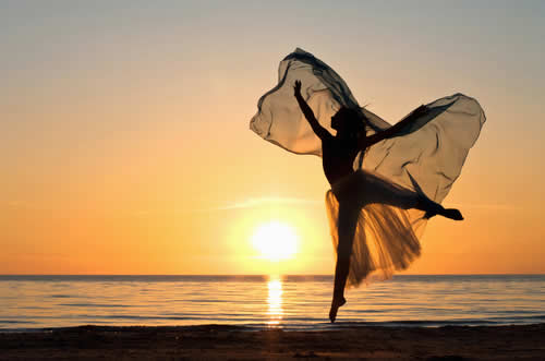 Butterfly dancer silhouette