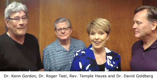 Dr. Kenn Gordon, Dr. Roger Teel, Rev. Temple Hayes and Dr. David Goldberg