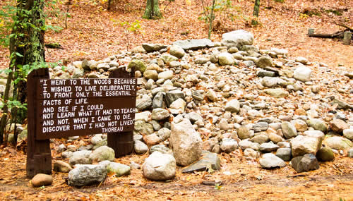 Walden Pond historic marker