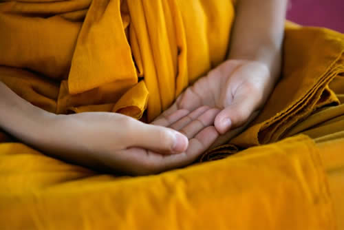 Monk in meditation