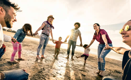 Group of people on the beach