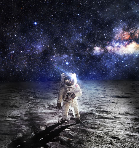 Astronaut on the moon