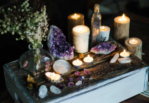 Altar with candles