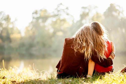 Friends Hugging