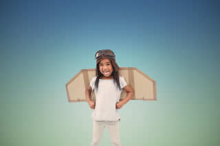 Girl as plane