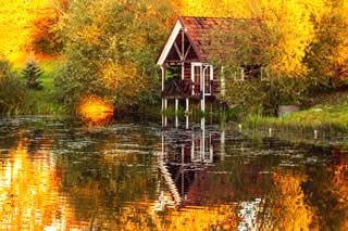 Cabin on the water