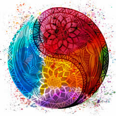 stylized yin and yang image